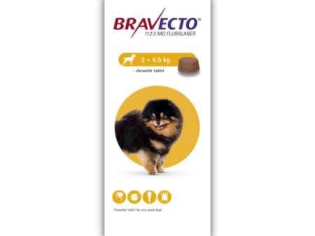 BRAVECTO TABLET FOR DOGS 2-4.5 kg - 112 Mg Supply